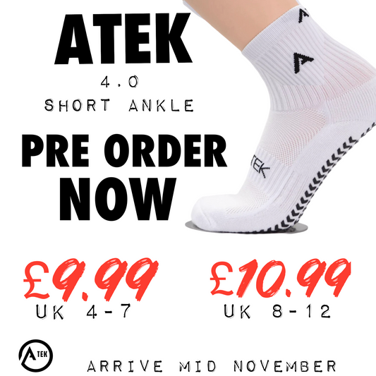 ATEK 4.0 - Short Ankle Socks - White - TWO SIZES